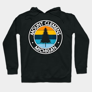 Mount Michigan MI USA City Pride Retro Sunset Hoodie